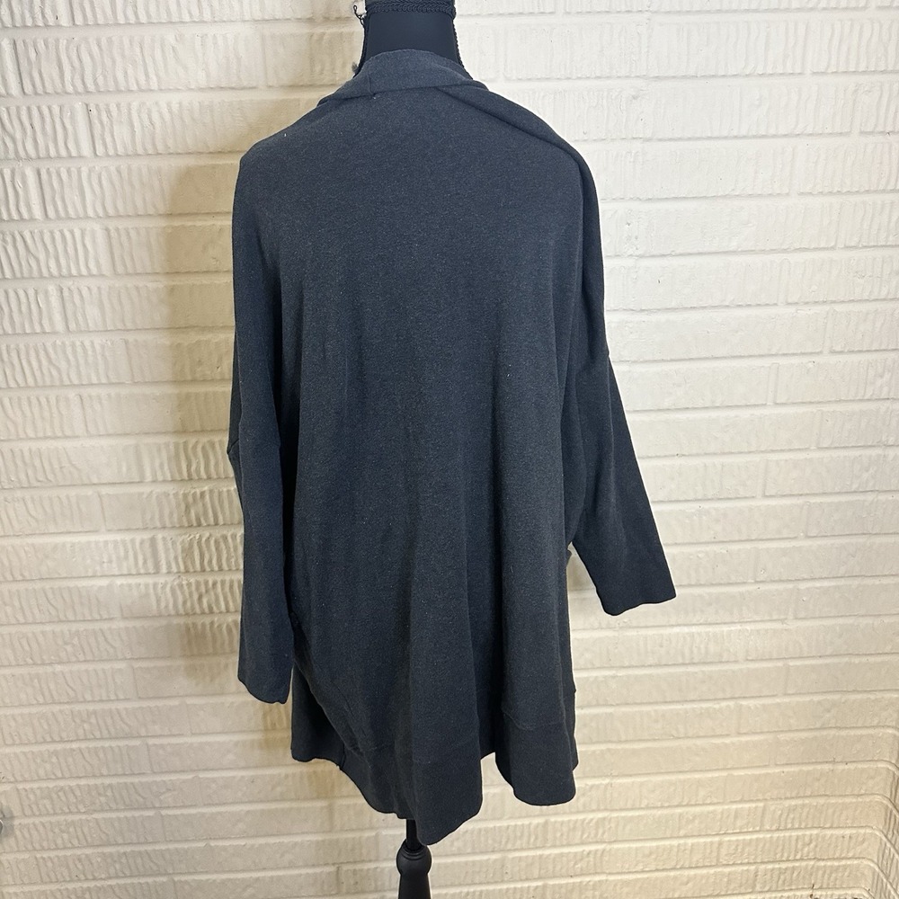 Pact Knit Long Dark Gray Cardigan M/L 100% Organic Cotton Pockets Loungewear - Picture 6 of 7